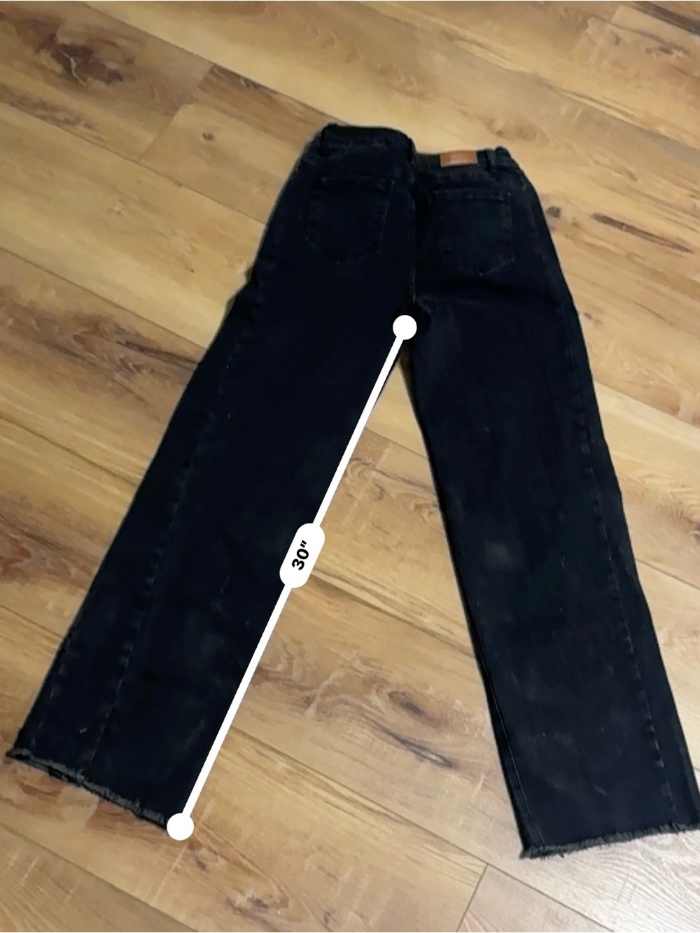 Black High-Rise Straight Leg Jeans - Women - Picture 5 of 5